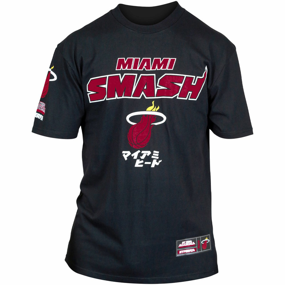 NBA - Miami Heat Hyperfly Unisex NBA x My Hero Academia All Might Smash T-Shirt - Black