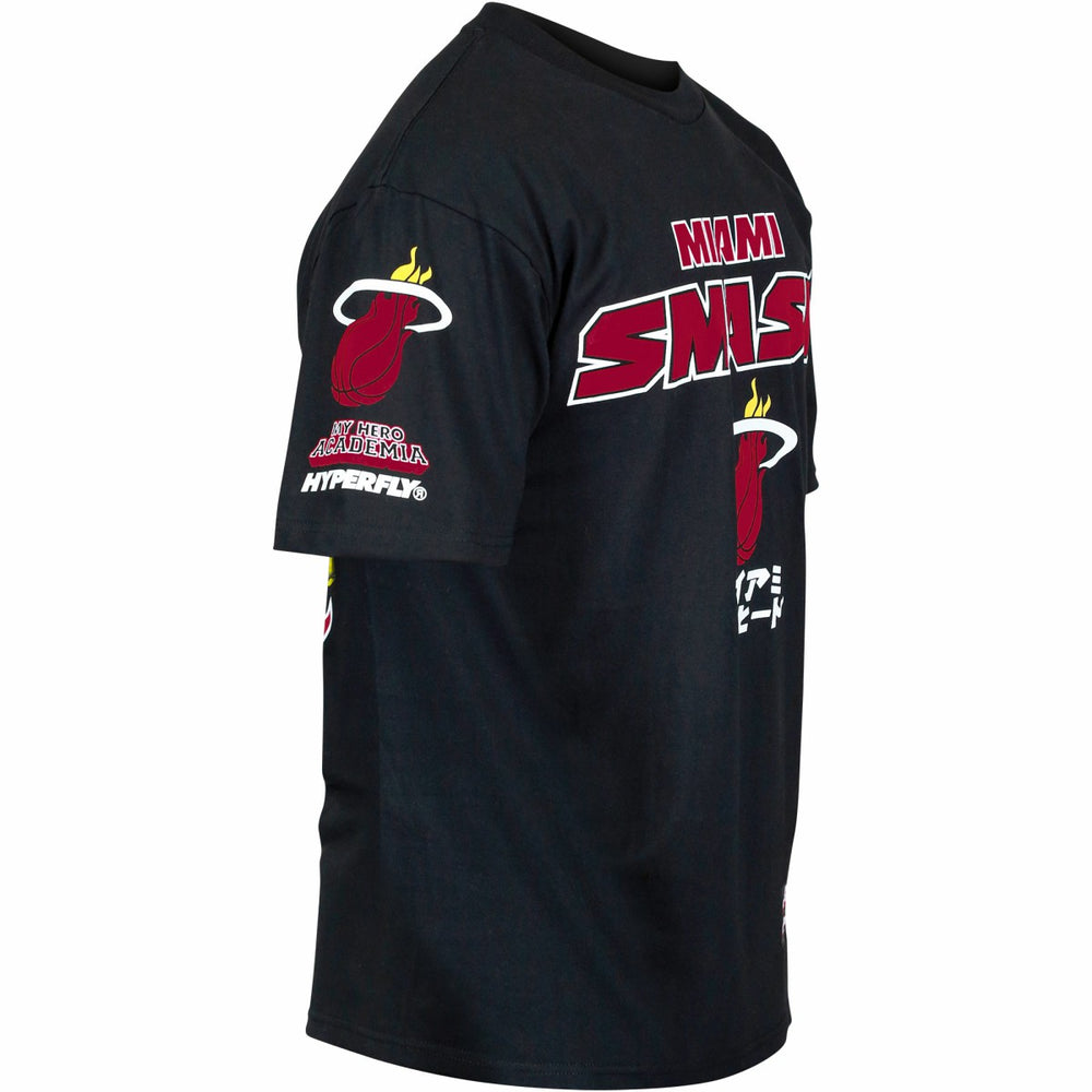 NBA - Miami Heat Hyperfly Unisex NBA x My Hero Academia All Might Smash T-Shirt - Black