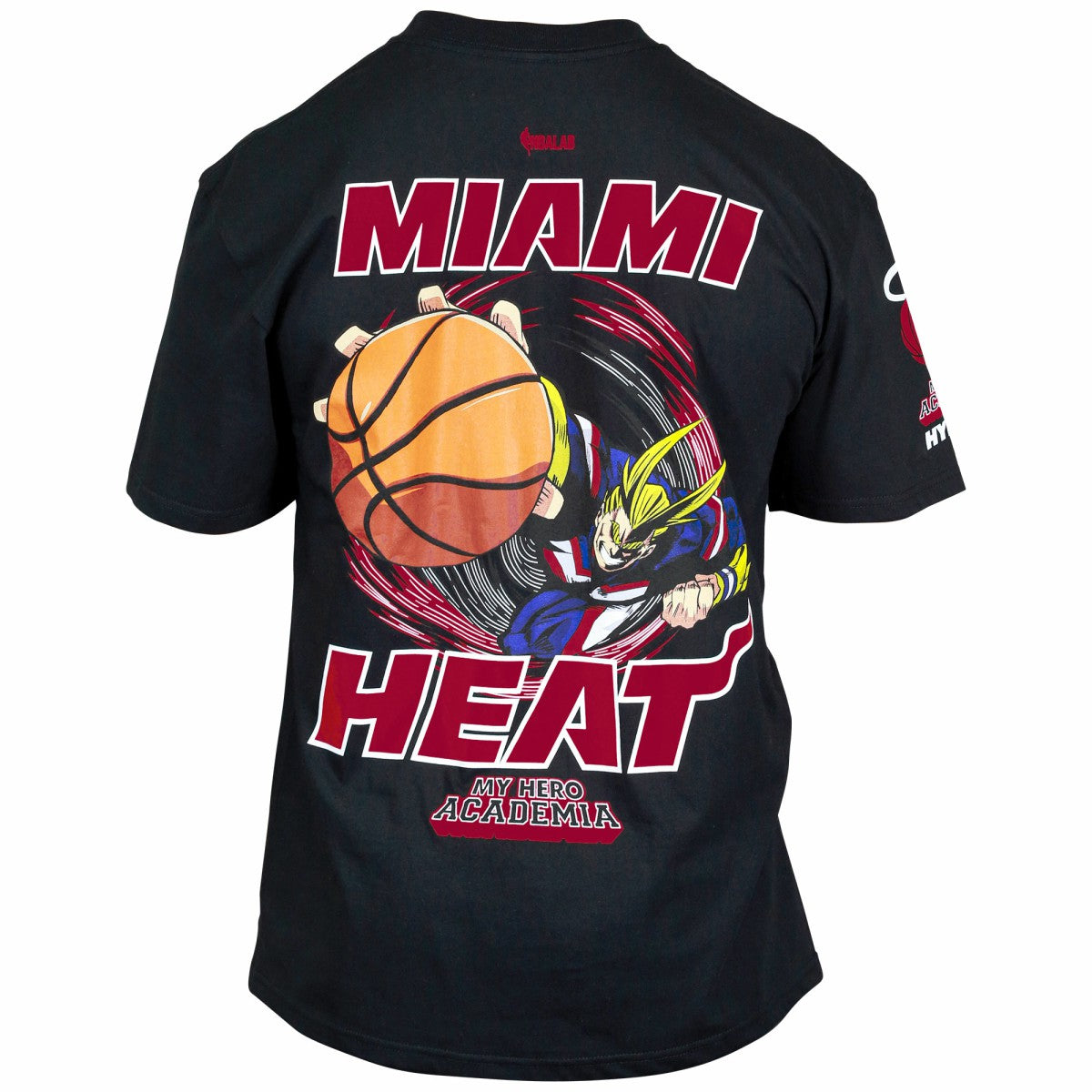 NBA - Miami Heat Hyperfly Unisex NBA x My Hero Academia All Might Smash T-Shirt - Black