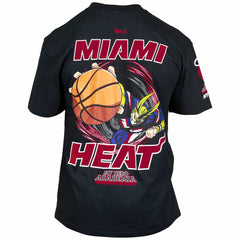 NBA - Miami Heat Hyperfly Unisex NBA x My Hero Academia All Might Smash T-Shirt - Black
