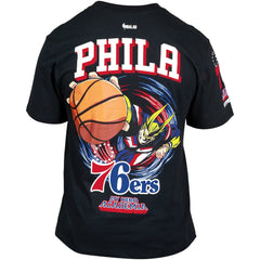 NBA - Philadelphia 76ers Hyperfly Unisex NBA x My Hero Academia All Might Smash T-Shirt - Black