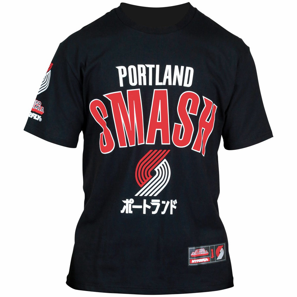 NBA - Portland Trail Blazers Hyperfly Unisex NBA x My Hero Academia All Might Smash T-Shirt - Black
