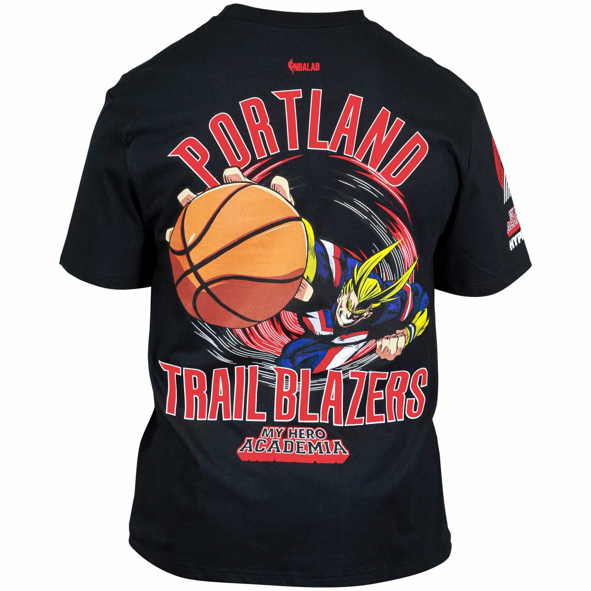 NBA - Portland Trail Blazers Hyperfly Unisex NBA x My Hero Academia All Might Smash T-Shirt - Black