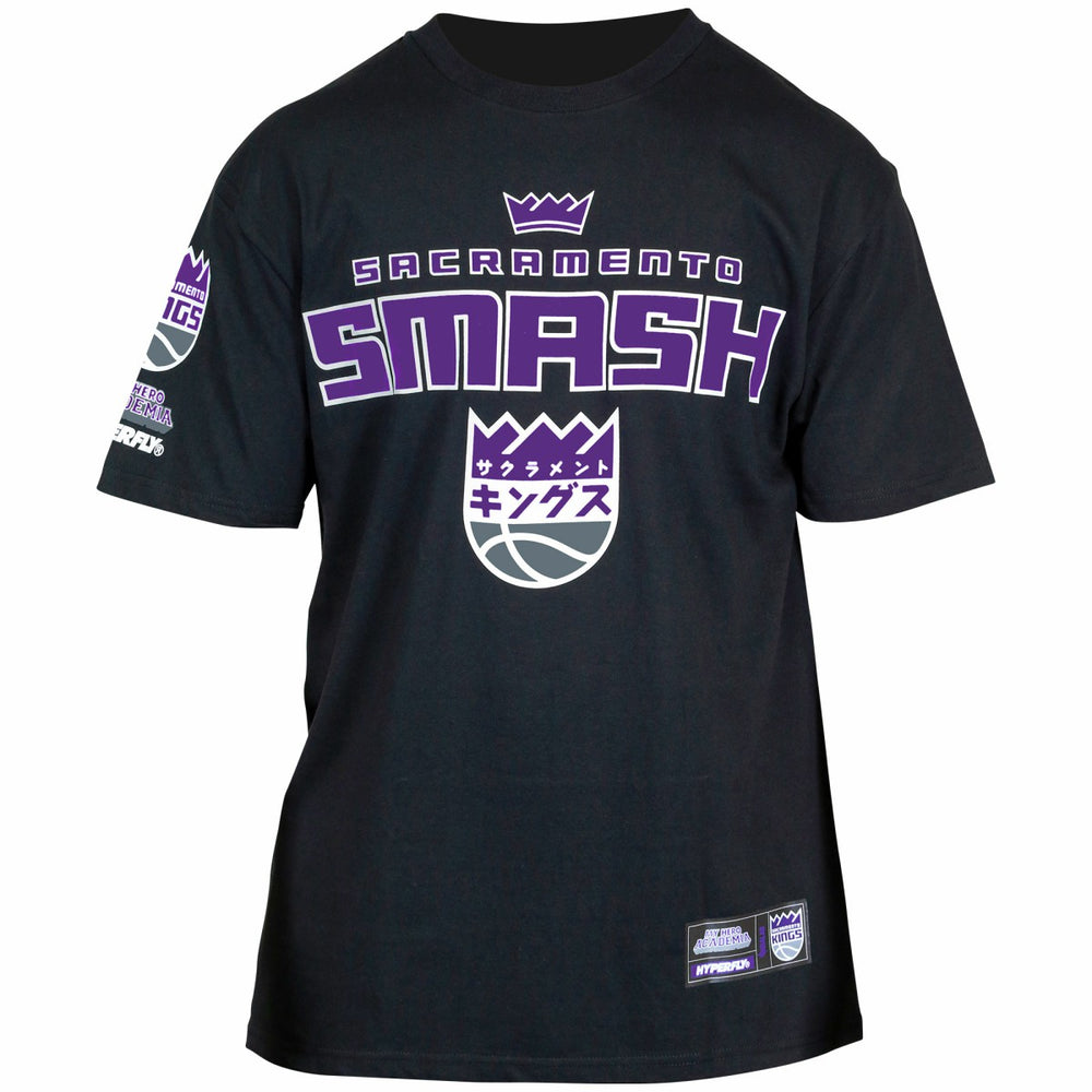 NBA - Sacramento Kings Hyperfly Unisex NBA x My Hero Academia All Might Smash T-Shirt - Black