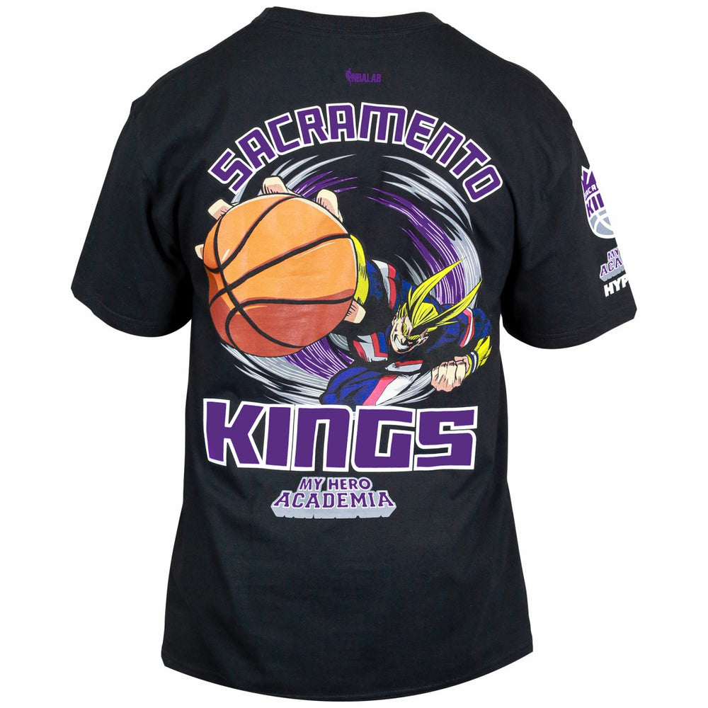NBA - Sacramento Kings Hyperfly Unisex NBA x My Hero Academia All Might Smash T-Shirt - Black