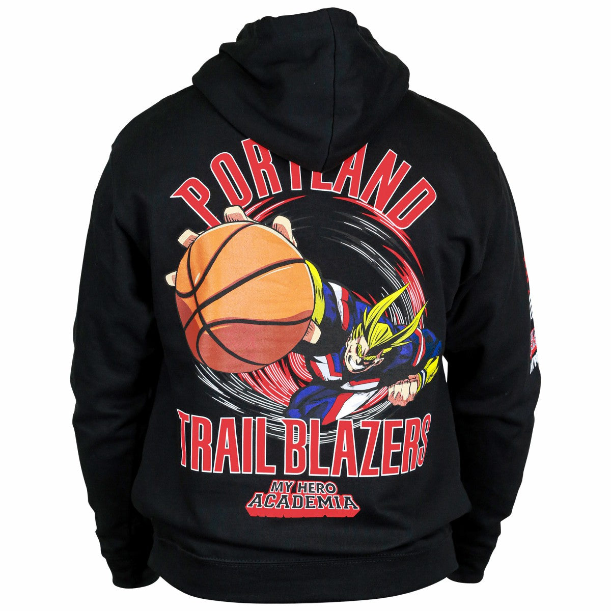 NBA - Portland Trail Blazers Hyperfly Unisex NBA x My Hero Academia All Might Smash Pullover Hoodie - Black