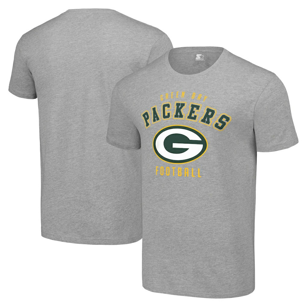 Green Bay Packers Starter Logo T-Shirt Heather Gray - NFL