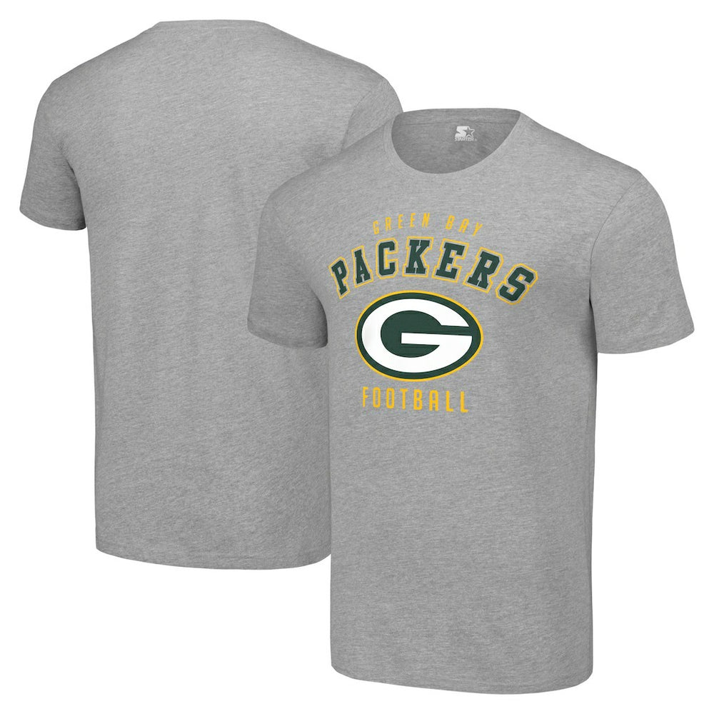 Green Bay Packers Starter Logo T-Shirt Heather Gray - NFL