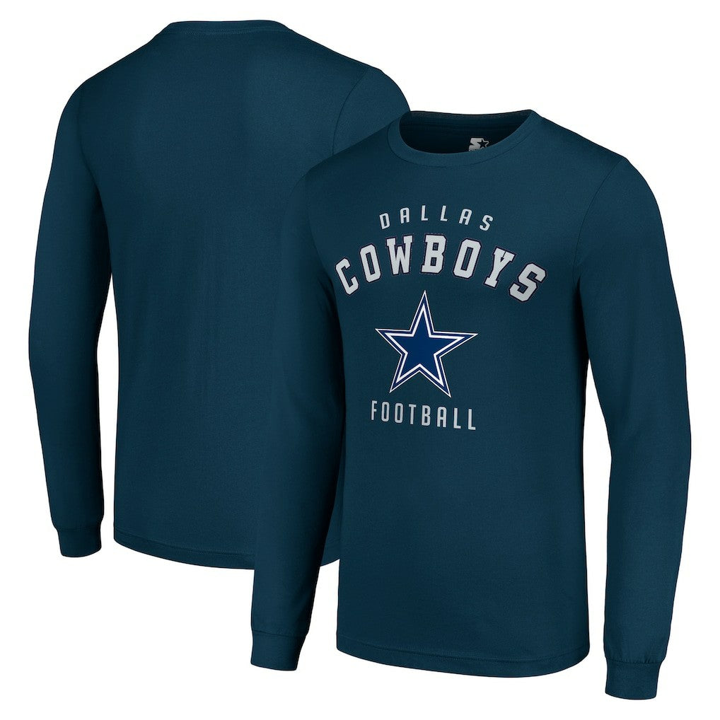 Dallas Cowboys Starter Long Sleeve T-Shirt Navy - NFL