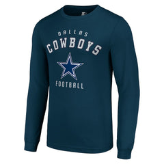 Dallas Cowboys Starter Long Sleeve T-Shirt Navy - NFL