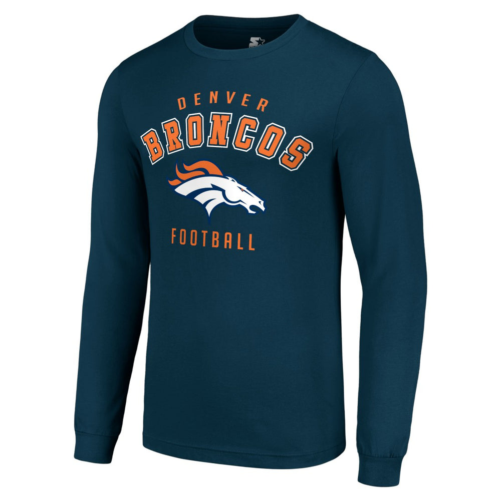 Denver Broncos Starter Long Sleeve T-Shirt Navy - NFL