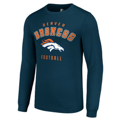 Denver Broncos Starter Long Sleeve T-Shirt Navy - NFL