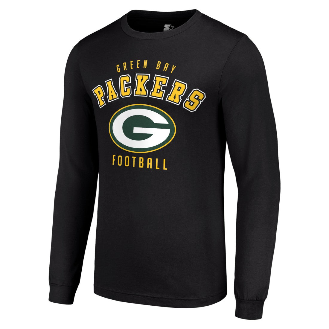 Green Bay Packers Starter Long Sleeve T-Shirt Black - NFL