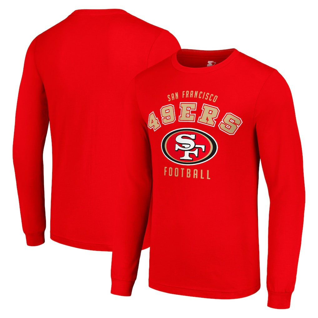San Francisco 49ers Starter Long Sleeve T-Shirt Scarlet - NFL