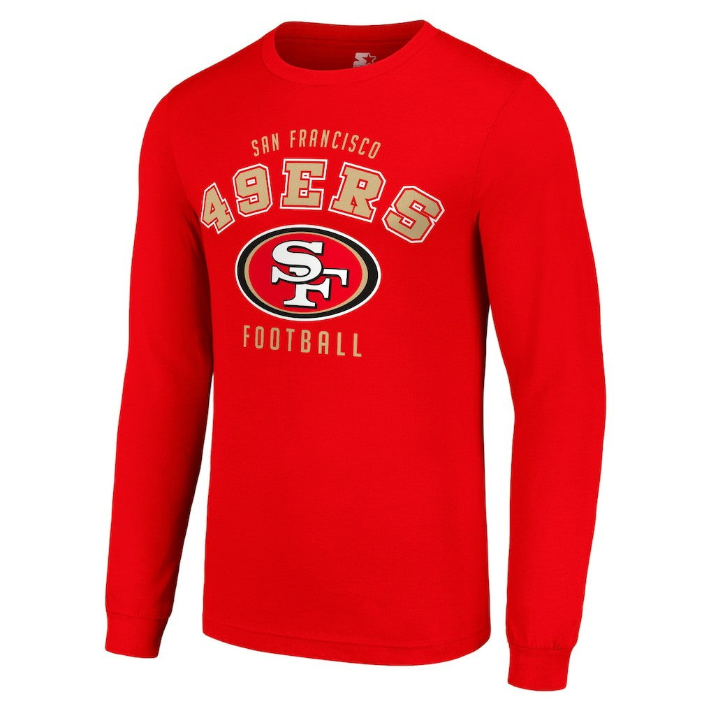 San Francisco 49ers Starter Long Sleeve T-Shirt Scarlet - NFL