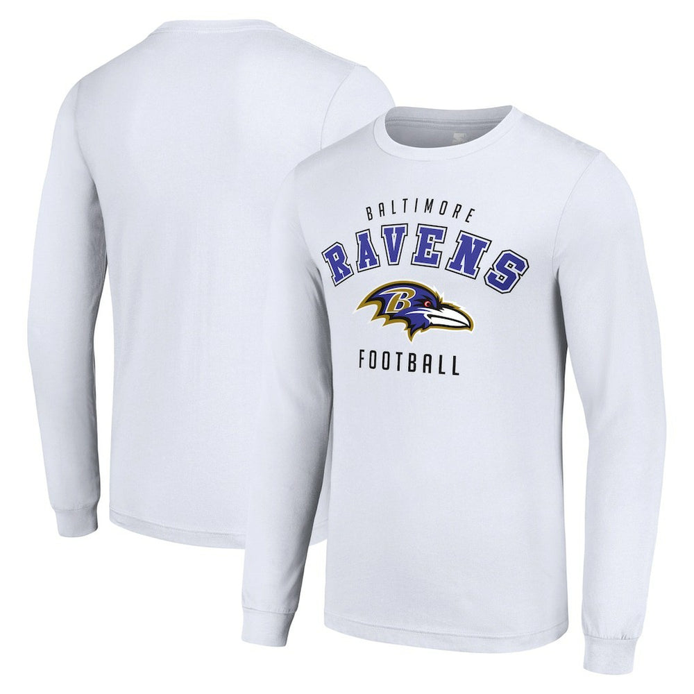 Baltimore Ravens Starter Long Sleeve T-Shirt White - NFL