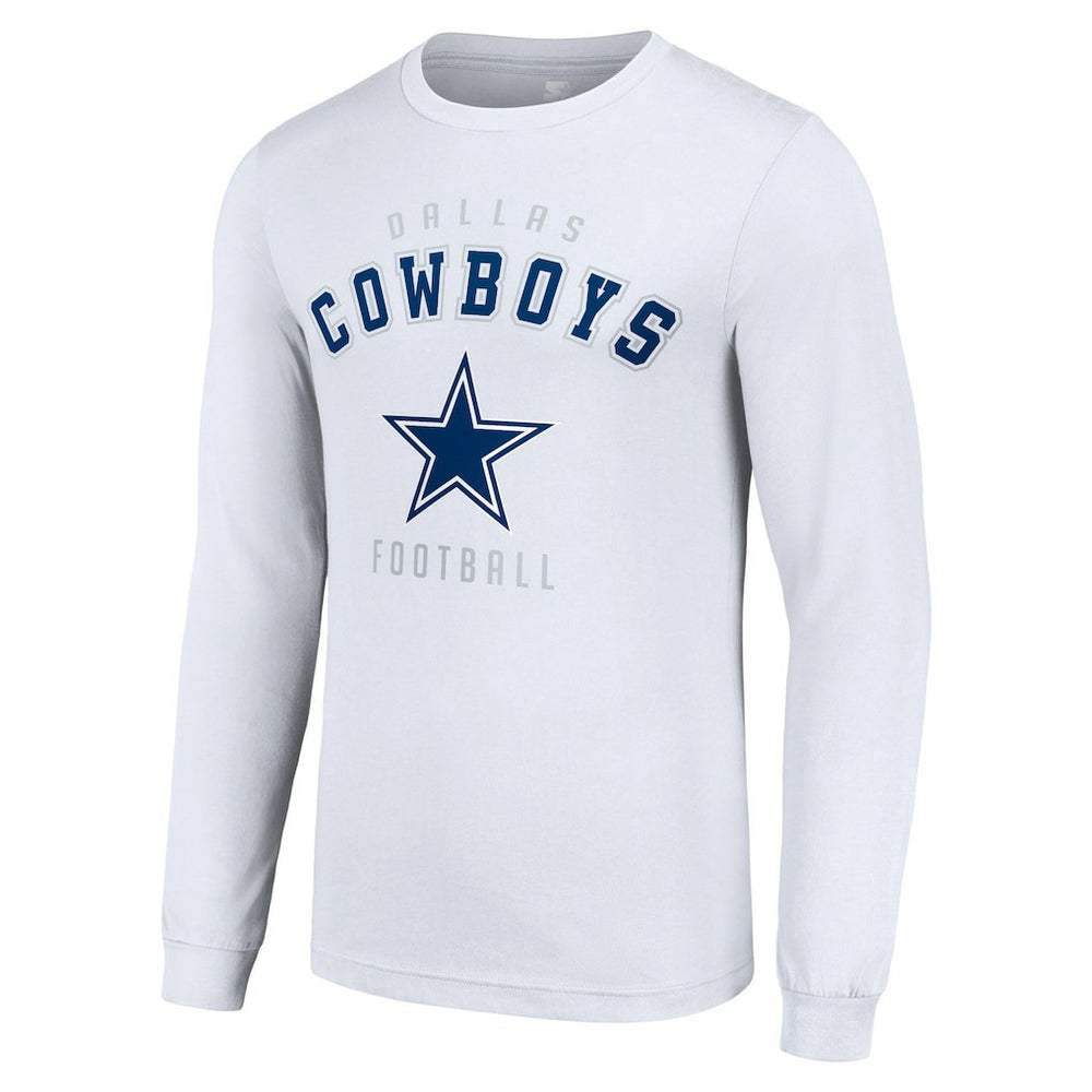 Dallas Cowboys Starter Long Sleeve T-Shirt White - NFL