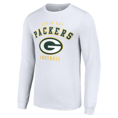 Green Bay Packers Starter Long Sleeve T-Shirt White - NFL