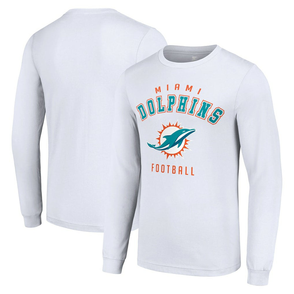 Miami Dolphins Starter Long Sleeve T-Shirt White - NFL