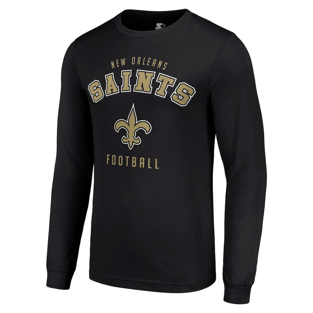 New Orleans Saints Starter Long Sleeve T-Shirt Black - NFL