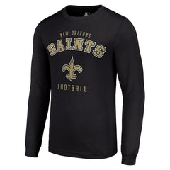 New Orleans Saints Starter Long Sleeve T-Shirt Black - NFL