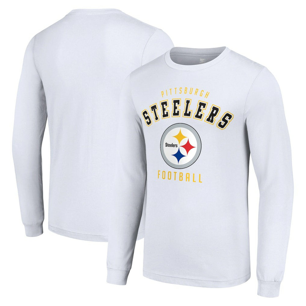 Pittsburgh Steelers Starter Long Sleeve T-Shirt White - NFL