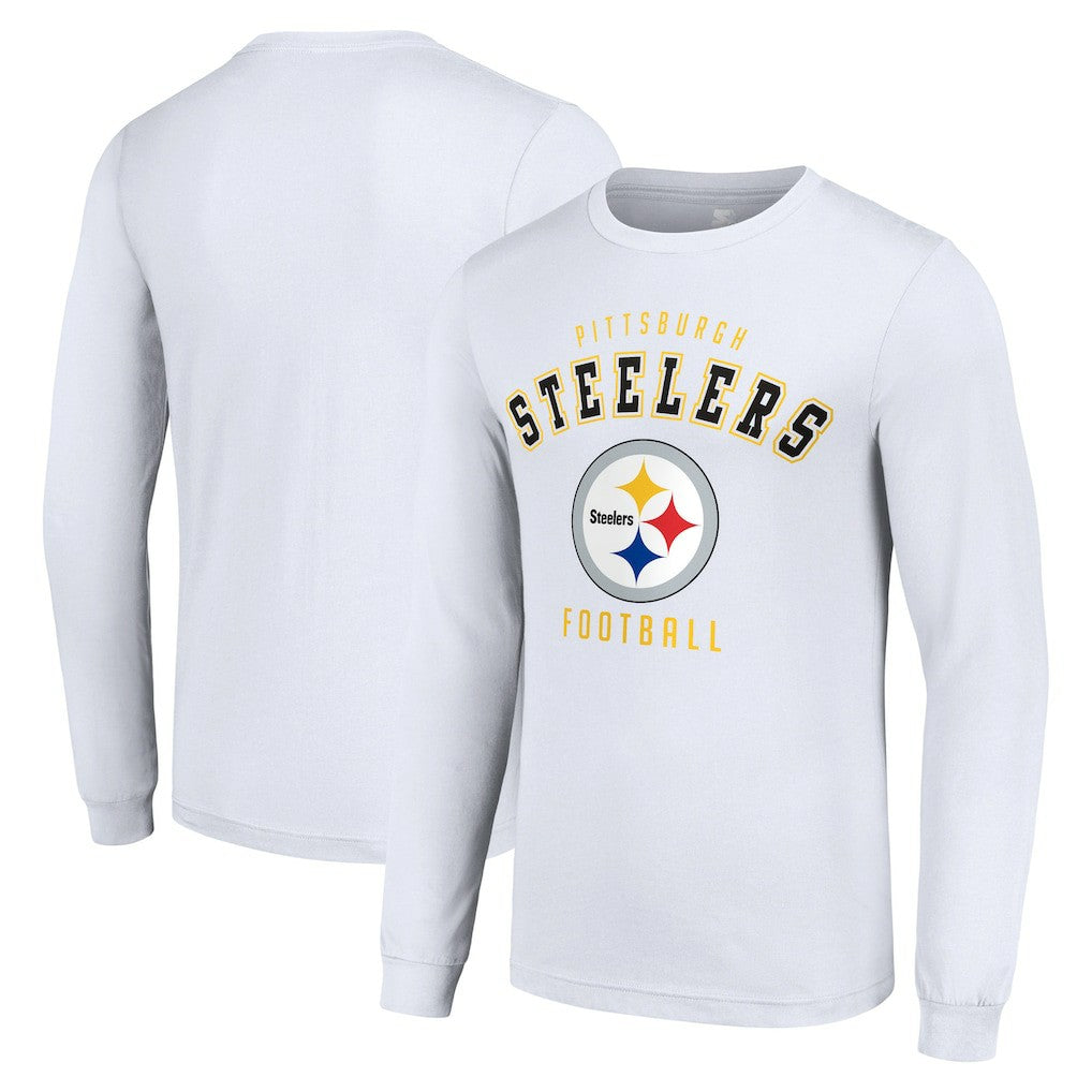 Pittsburgh Steelers Starter Long Sleeve T-Shirt White - NFL