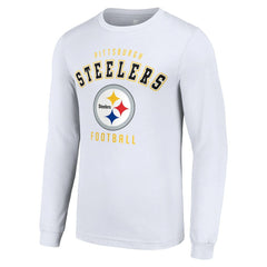 Pittsburgh Steelers Starter Long Sleeve T-Shirt White - NFL