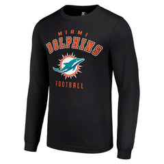 Miami Dolphins Starter Long Sleeve T-Shirt Black - NFL
