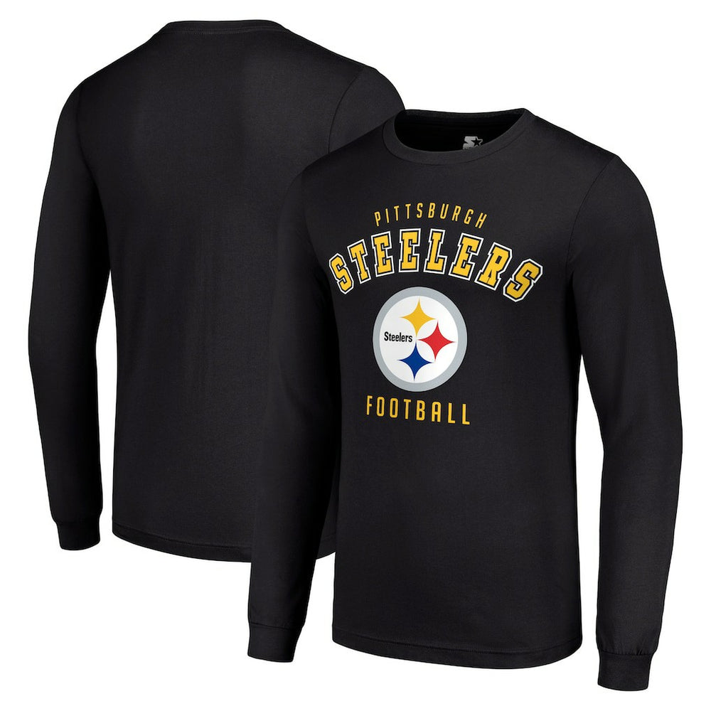Pittsburgh Steelers Starter Long Sleeve T-Shirt Black - NFL