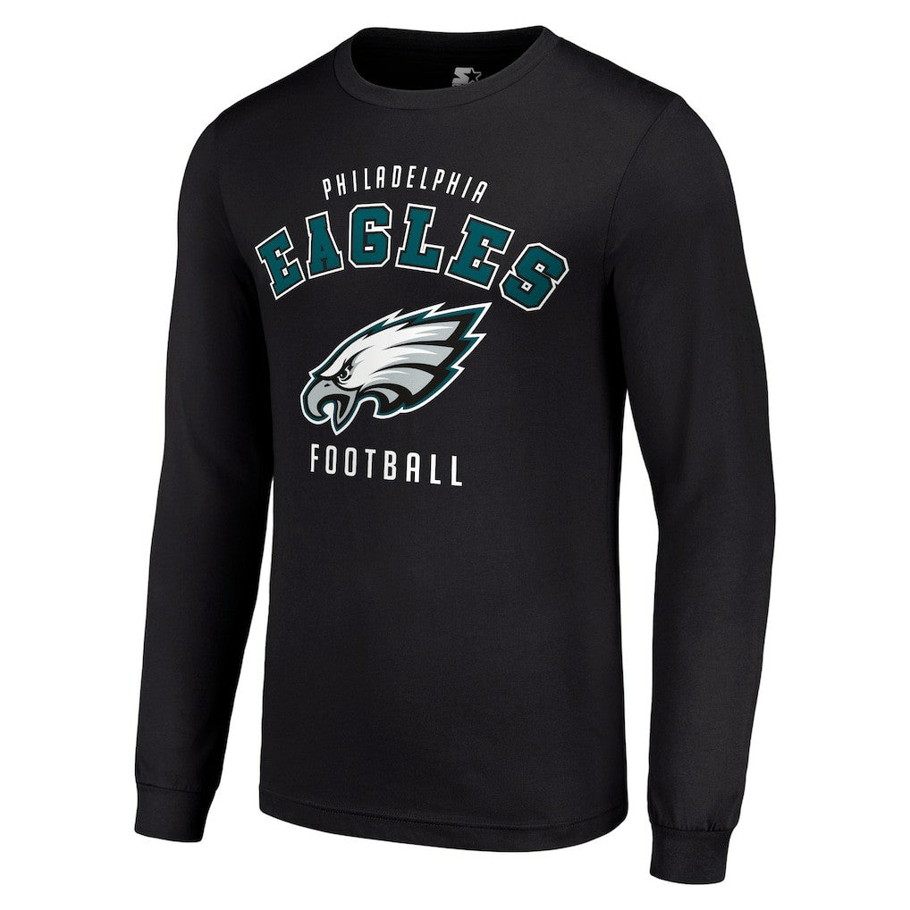 Philadelphia Eagles Starter Long Sleeve T-Shirt Black - NFL