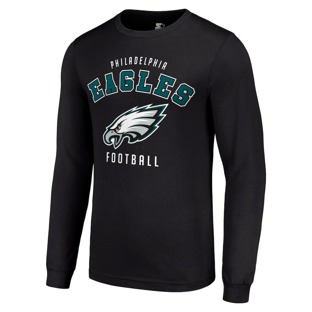 Philadelphia Eagles Starter Long Sleeve T-Shirt Black - NFL