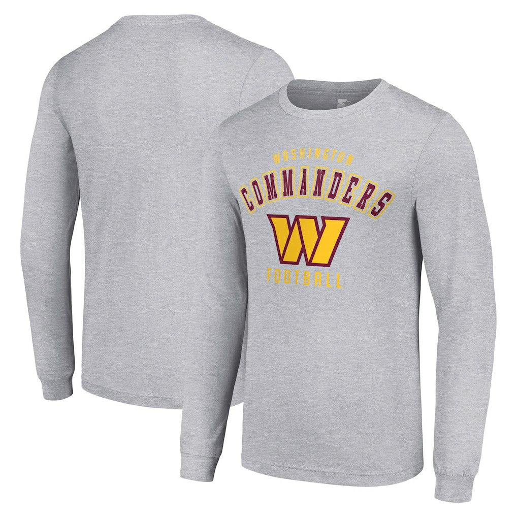 Washington Commanders Starter Long Sleeve T-Shirt Heather Gray - NFL