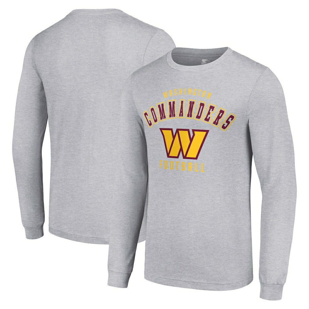 Washington Commanders Starter Long Sleeve T-Shirt Heather Gray - NFL