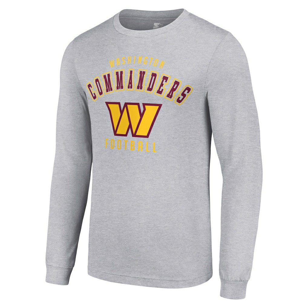 Washington Commanders Starter Long Sleeve T-Shirt Heather Gray - NFL