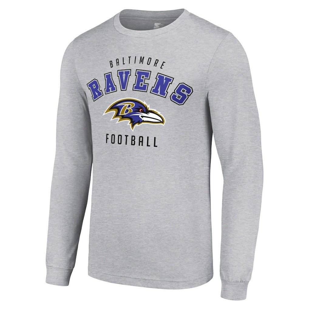Baltimore Ravens Starter Long Sleeve T-Shirt Heather Gray - NFL
