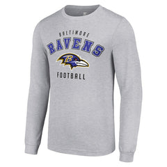 Baltimore Ravens Starter Long Sleeve T-Shirt Heather Gray - NFL