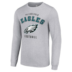 Philadelphia Eagles Starter Long Sleeve T-Shirt Heather Gray - NFL