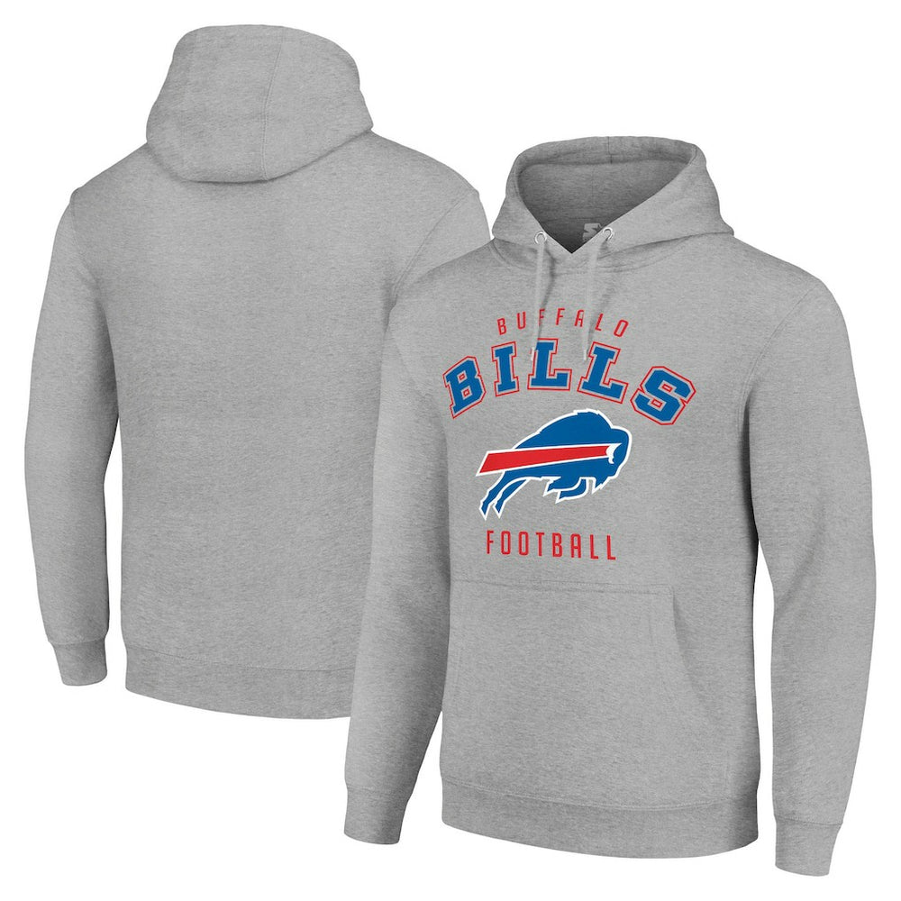 Buffalo Bills Starter Unisex Logo Pullover Hoodie Heather Gray - NFL