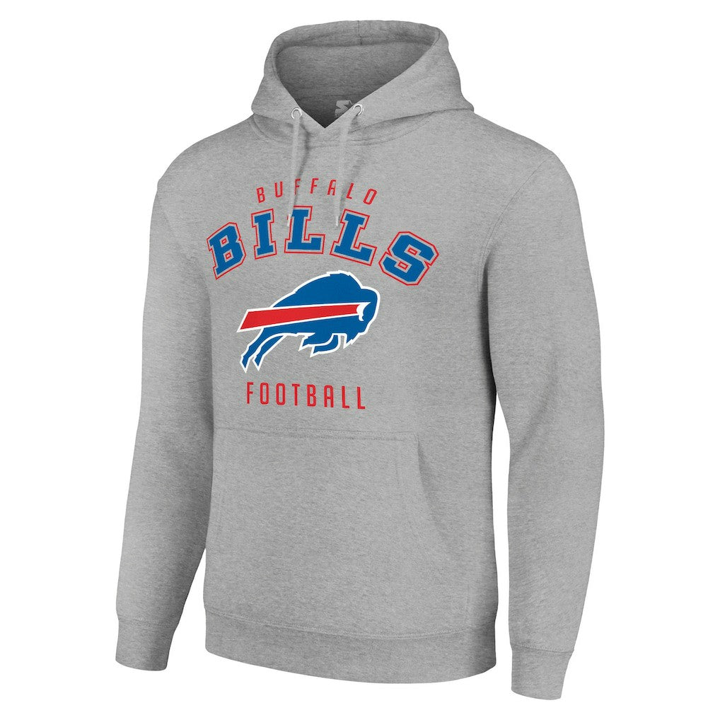 Buffalo Bills Starter Unisex Logo Pullover Hoodie Heather Gray - NFL