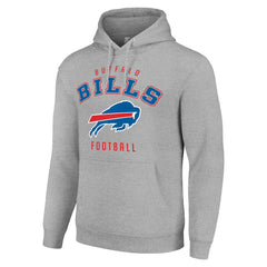 Buffalo Bills Starter Unisex Logo Pullover Hoodie Heather Gray - NFL