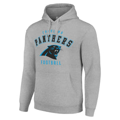Carolina Panthers Starter Unisex Logo Pullover Hoodie Heather Gray - NFL