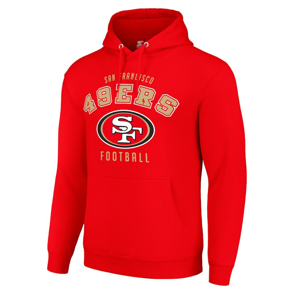 San Francisco 49ers Starter Unisex Logo Pullover Hoodie Scarlet - NFL