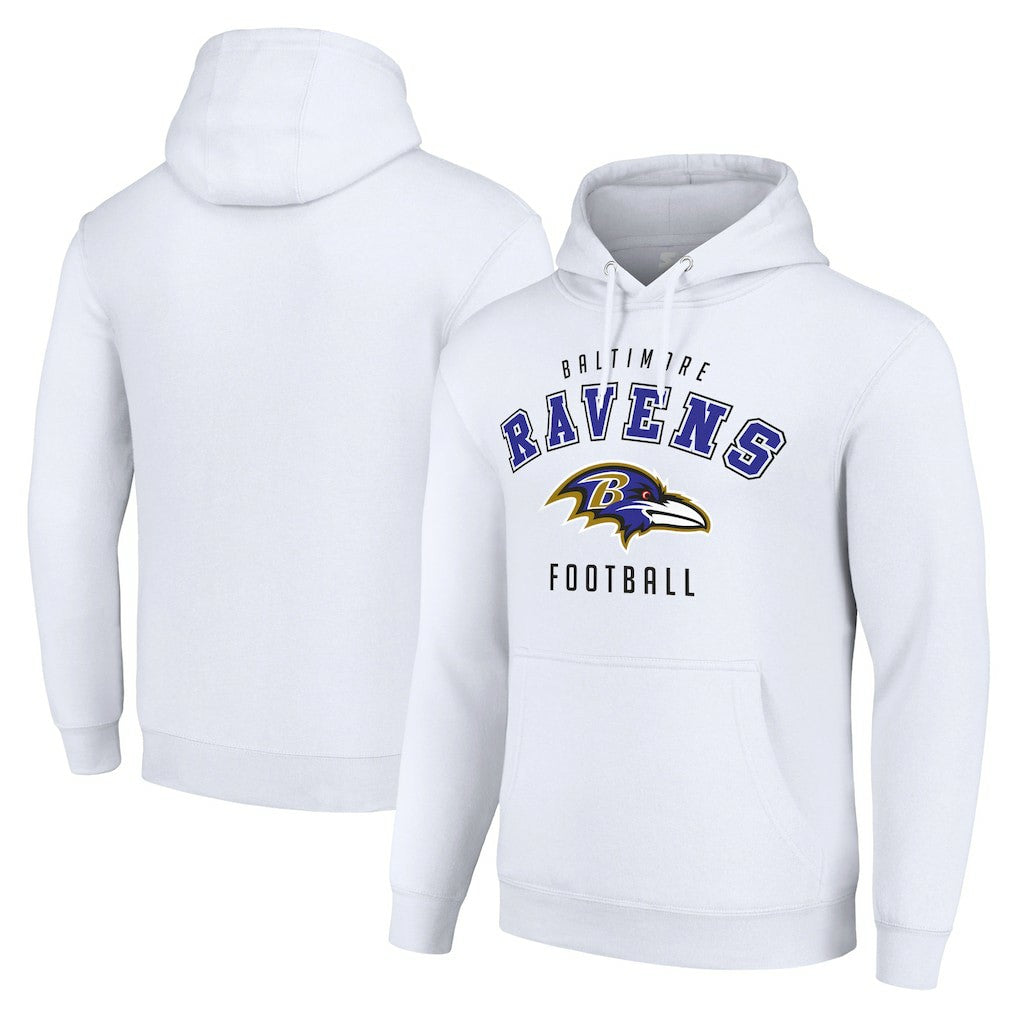 Baltimore Ravens Starter Unisex Logo Pullover Hoodie White - NFL