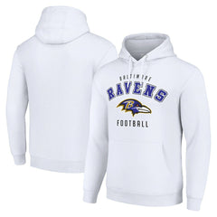 Baltimore Ravens Starter Unisex Logo Pullover Hoodie White - NFL