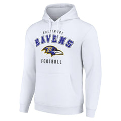 Baltimore Ravens Starter Unisex Logo Pullover Hoodie White - NFL