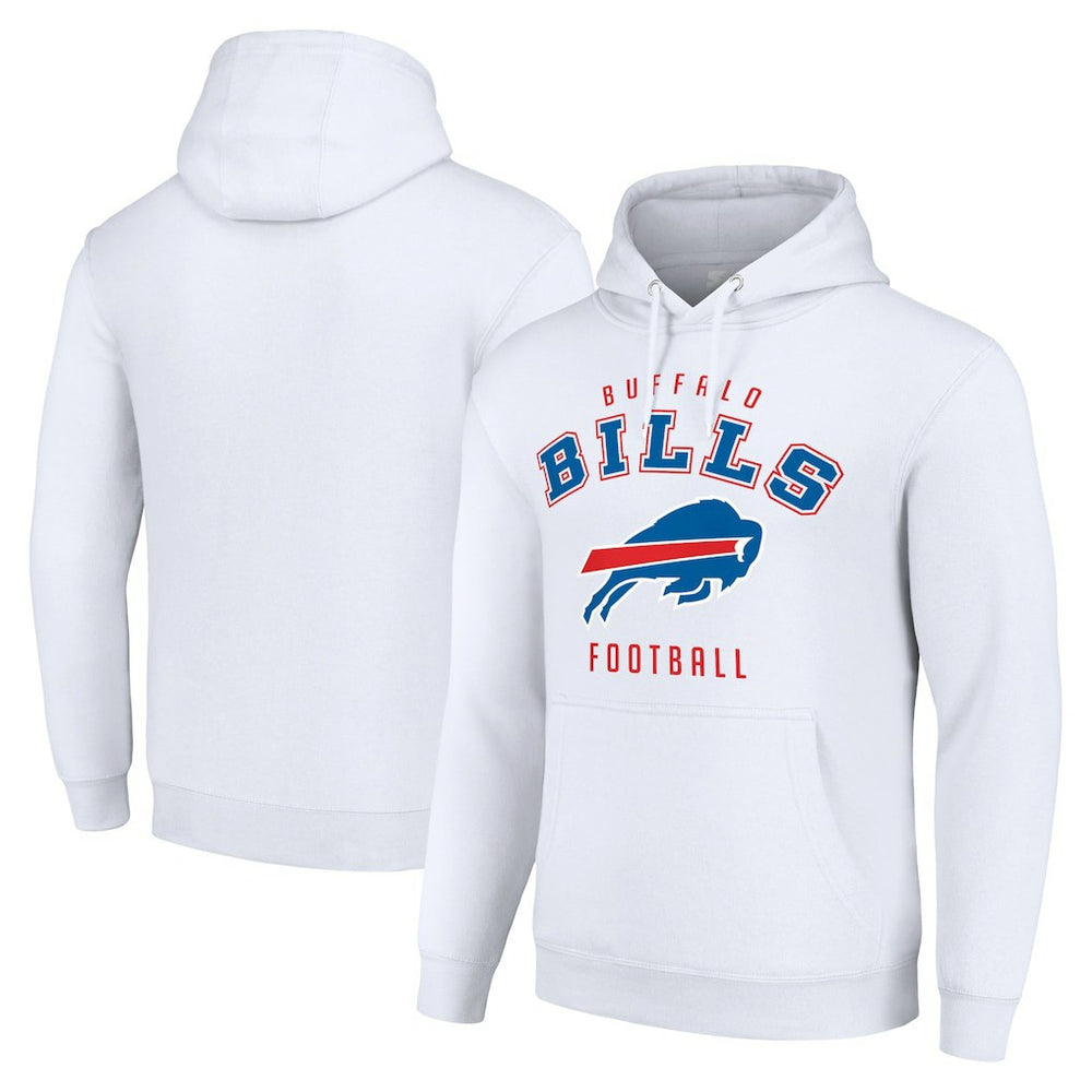 Buffalo Bills Starter Unisex Logo Pullover Hoodie White - NFL