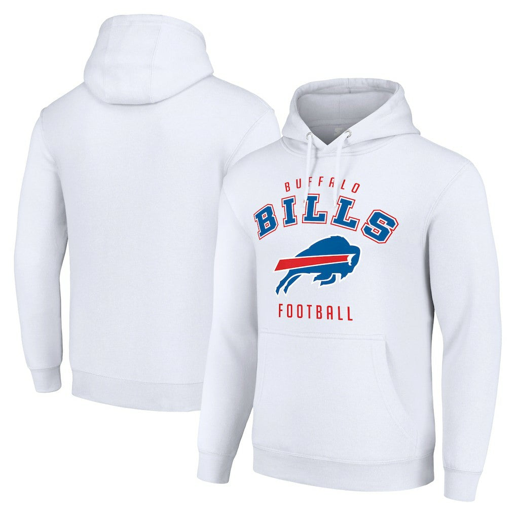 Buffalo Bills Starter Unisex Logo Pullover Hoodie White - NFL