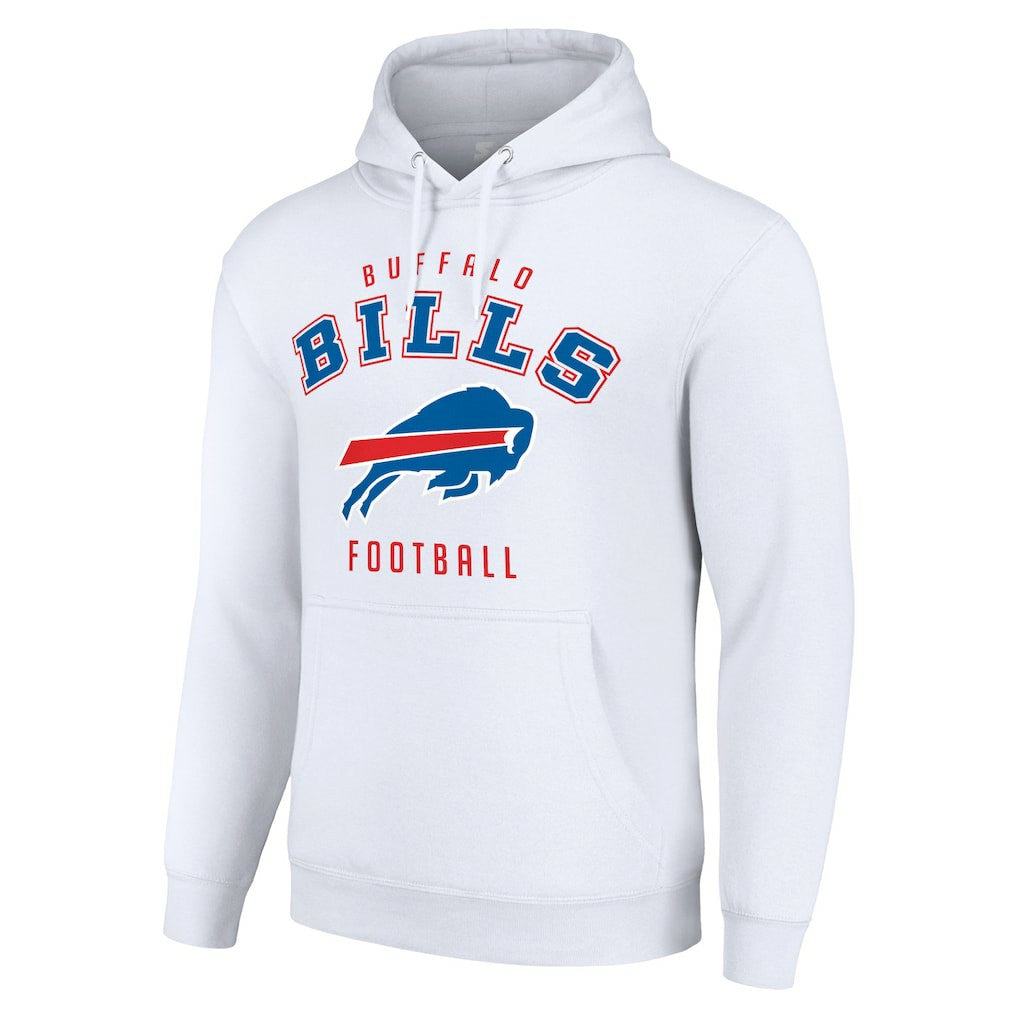 Buffalo Bills Starter Unisex Logo Pullover Hoodie White - NFL