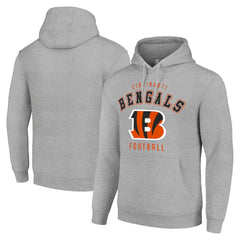 Cincinnati Bengals Starter Unisex Logo Pullover Hoodie Heather Gray - NFL